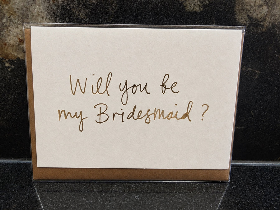 Will you be my Bridesmaid?