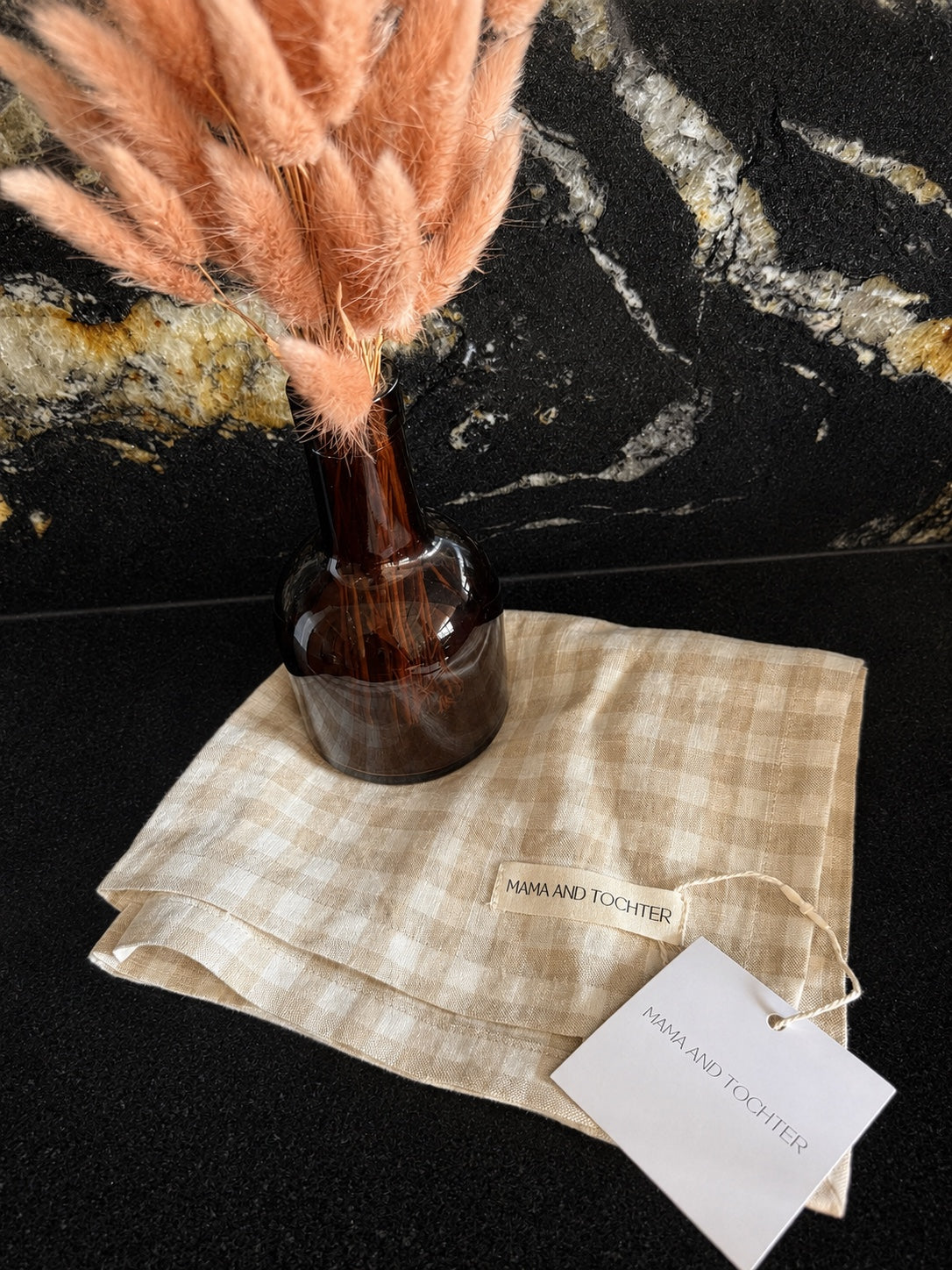 Tea towel · natural gingham