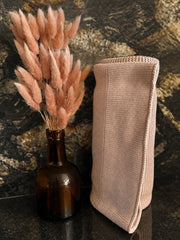 Knitted baby blanket · Blush