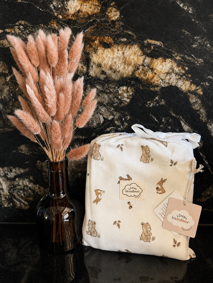 Organic cotton swaddle wrap · Bear & Bunny
