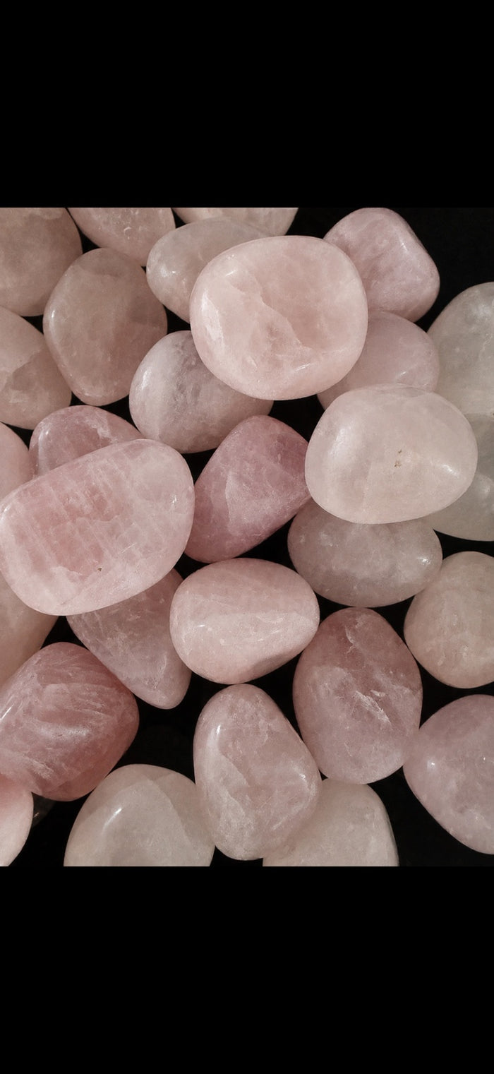 Polished rose quartz crystal